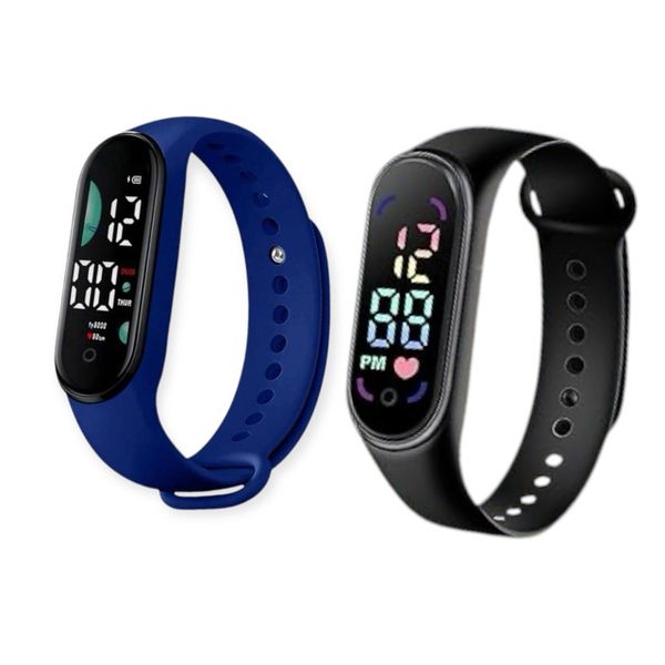 Sport Digital 2 Pieces Sports Style Led Touch Screen Watch