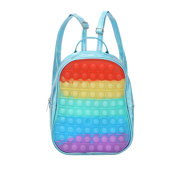 Pop It Backpack - Rainbow Blue