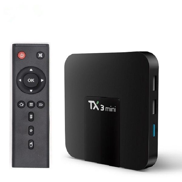 TX3 Mini Android 2+16GB S905W Quad Core 4K WiFi Smart HD IPTV Box