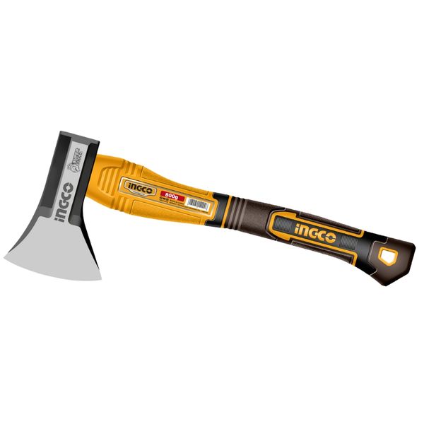 Ingco - Carbon Steel Head Axe with Fiberglass Handle - 800g