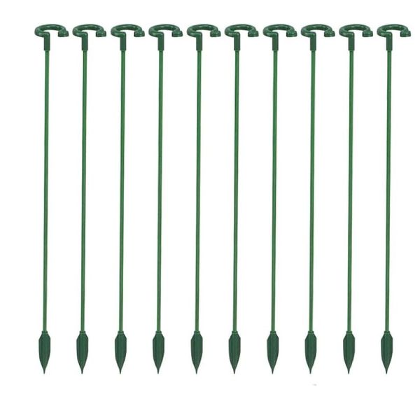 Garden Stem Plant Support Rod Stand Stakes 10Pcs