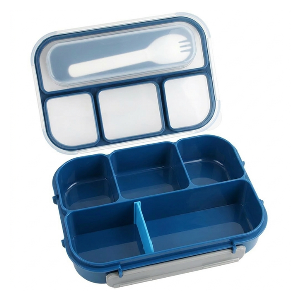 Microwavable Bento Lunch Box with Cutlery - Leakproof BPA-Free - Green