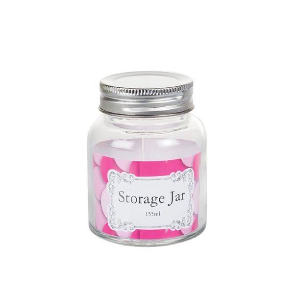 Bulk Pack x 6 Storage-Jar Glass Clear 6.5x8cm 155ml