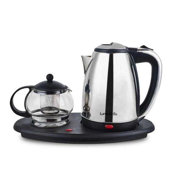 LB1.8L Electric Kettle &amp; Tea Set 1600W Stainless Steel Kettle &amp; Teapot Base
