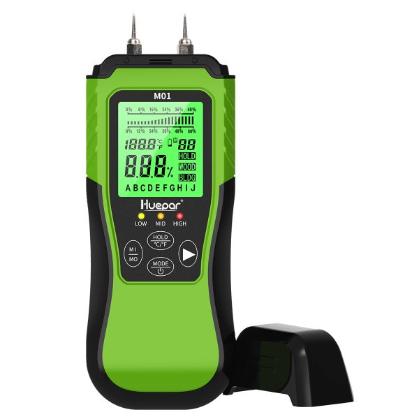 Huepar Moisture Meter for Building Material and Wood M01