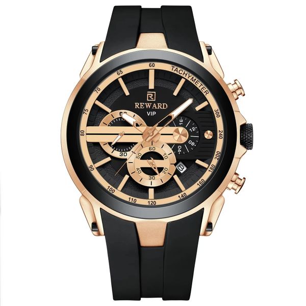 Reward Men's Leisure Watch - Blue/Rose Gold