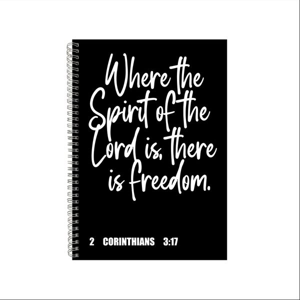 2 Corinthians 3.17 Notebook Christian Gift Idea A4 Notepad Pad 61