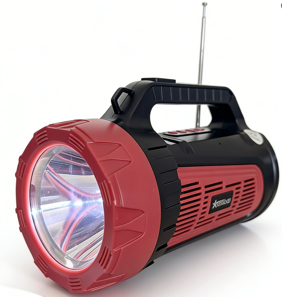 Solar Work Light with FM Radio and Speaker -Portable Reading Lamp&amp;Torch USB