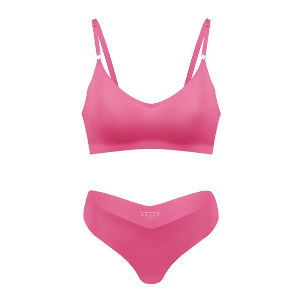 Women's Underwear Bra And Panties Set - Pink
