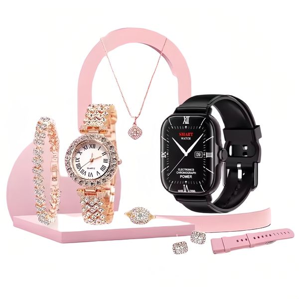 A58 Plus Smart Watch + Jewelry Gift Set