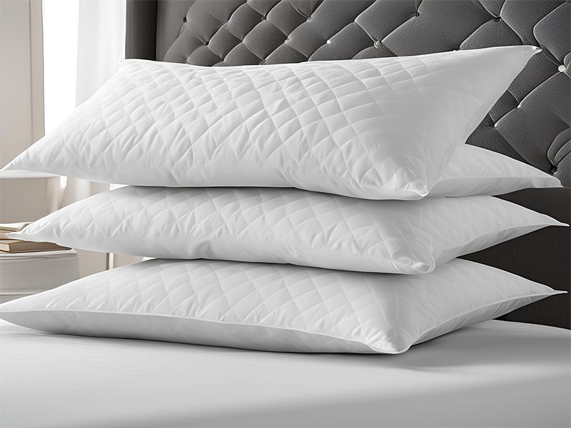 Quilted Pillow Protector - 6 Pack - Hypoallergenic Microfibre - Zipped