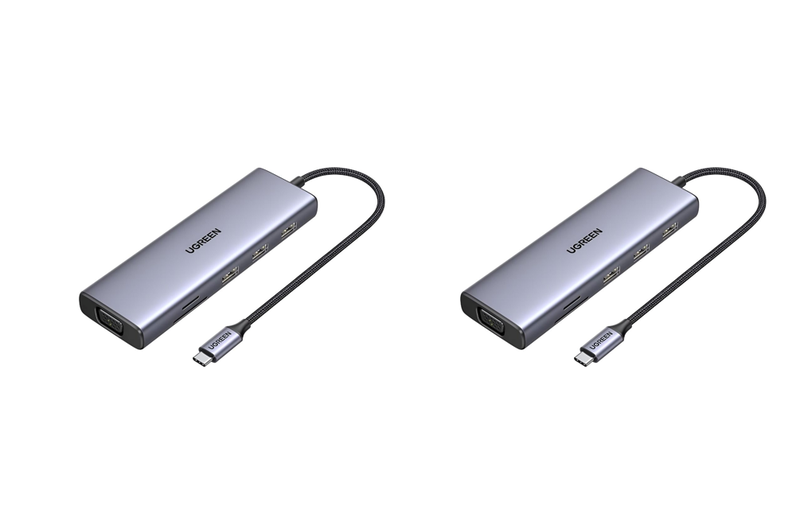 UGREEN 9-in-1 Type-C Hub HDMI/VGA/LAN/SD/TF| 100W PD | USB3.0 Pack of 2