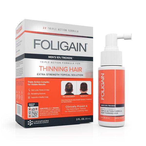 FOLIGAIN 10% Trioxidil Triple Action Formula for Thinning Hair - Men (59ml)