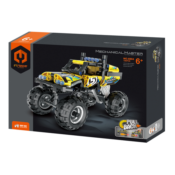Pull-back Off-road vehicle - Yellow - 199 pieces, by iM.Master