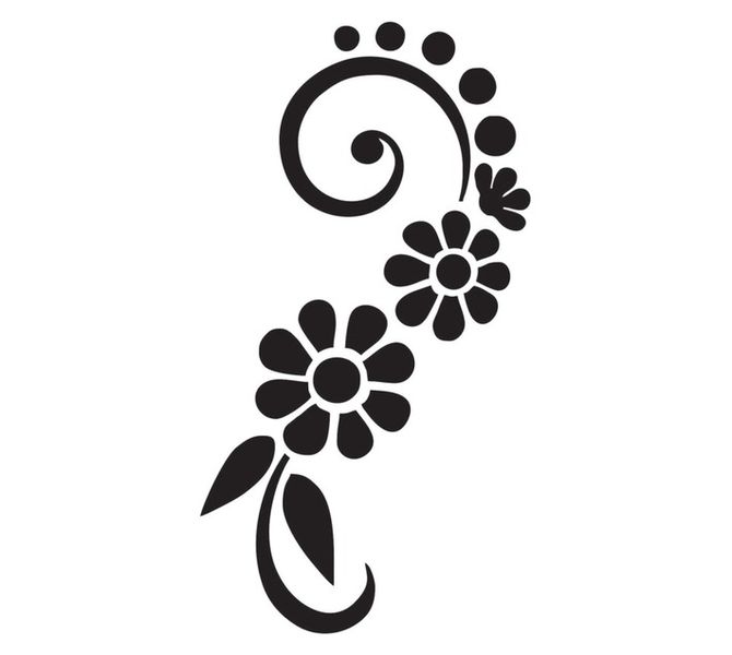 Flower Stencil (73 x 136mm)