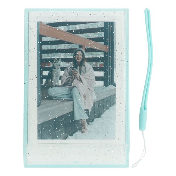 3" Photo Storage Box (Green Glitter)