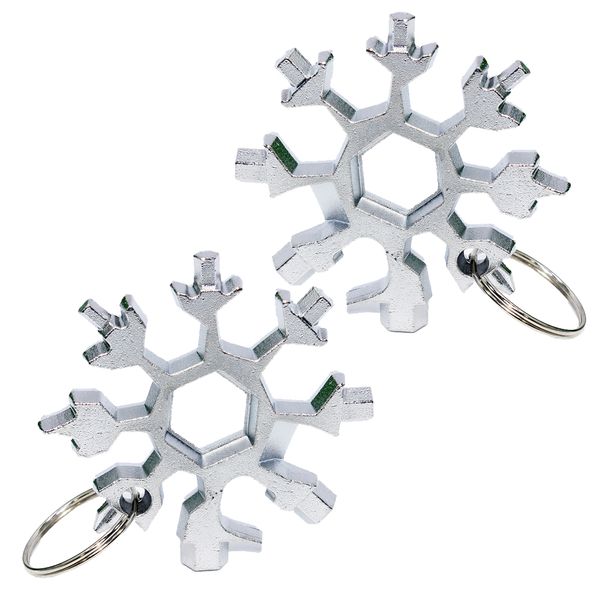 18-in-1 Portable Multi-tool Snowflake Screwdriver &amp; Wrench (2-Pack)