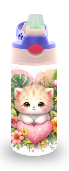 Girly Safari Animals Design 8 12oz Double walled Stainless Steel Bottle