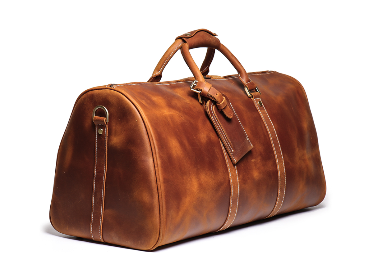 Vintage Leather Duffel Bag
