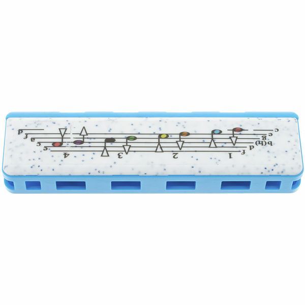 Hohner Speedy Harmonica in Blue and White