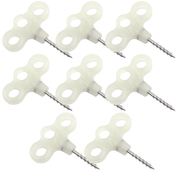Camping Outdoor Glow in the Dark Screw in Tent Pegs Set of 8(7cm)
