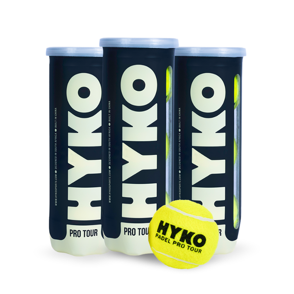 Hyko - Pro Tour Padel Balls - 3 Ball Tin - Triple Pack