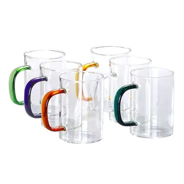 300ml Multicolor Large Capacity Glass Mug Coffee Cup Tea Cup