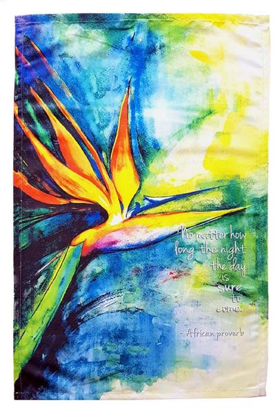 Strelitzia Flower Tea Towel Dish Cloth 67x44,5cm
