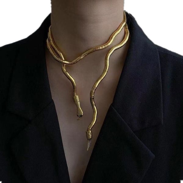 Snake Shaped Necklace - Adjustable - Re-shapable Choker Necklace