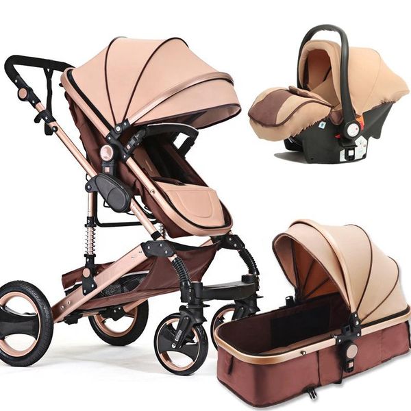Belecoo 3 in 1 Tyrant Luxury Stroller - Khaki