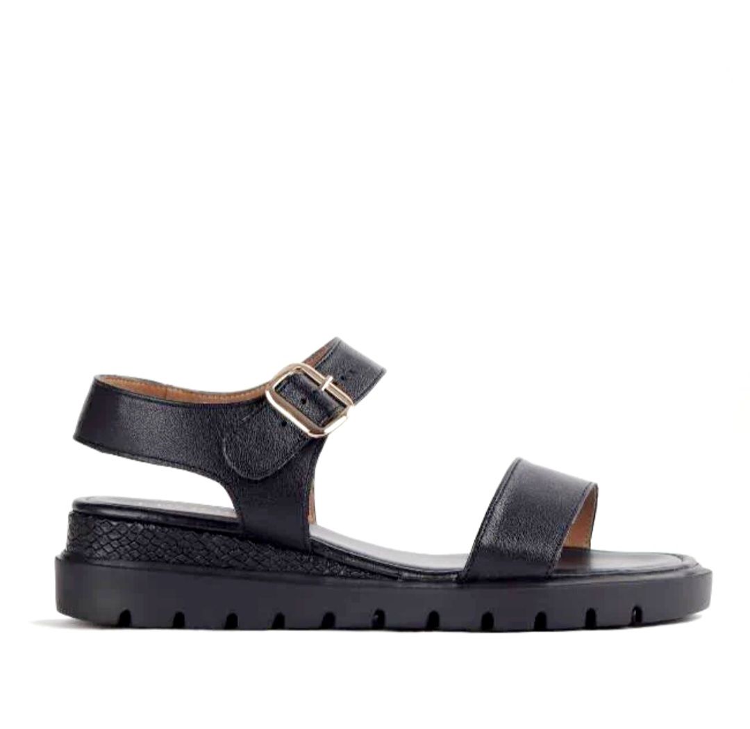 Black Froggie Ladies Sandals Froggie Women Slingback Flat Sandal