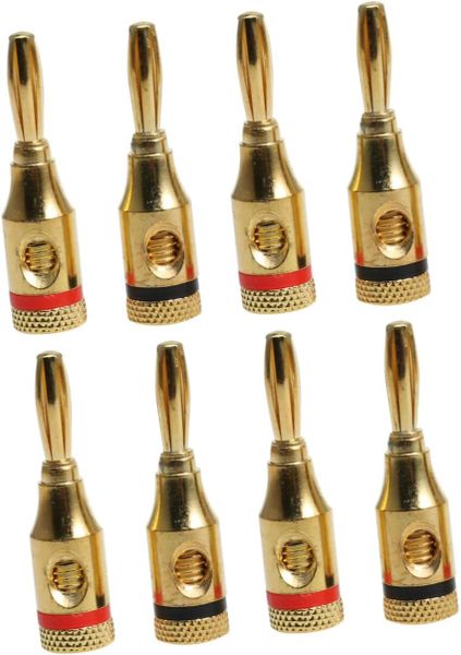 Gold Plated Banana Plug Connectors for Guitar Amp Audio Speaker Cable
