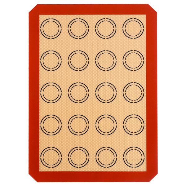 Macaron Baking Mats - Red/Light Brown