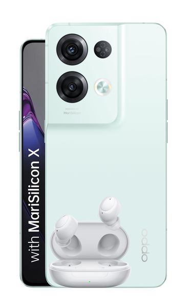 OPPO Reno8 Pro 5G 256GB Dual Sim - Glazed Green + OPPO Enco Buds
