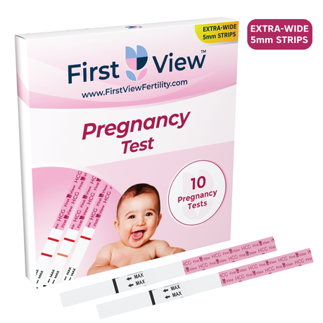 FirstView 5mm Extra-Wide Pregnancy Test Strips - 10 hCG Tests Image