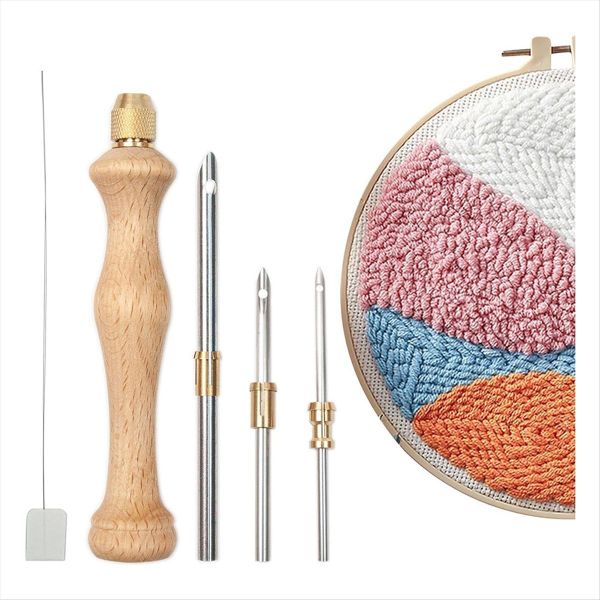 1 Sets Punch Needle Needle Punch Tool Rug Punch Needle Compatible with None