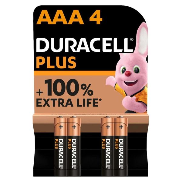 Duracell Plus - AAA Blister Pack 4