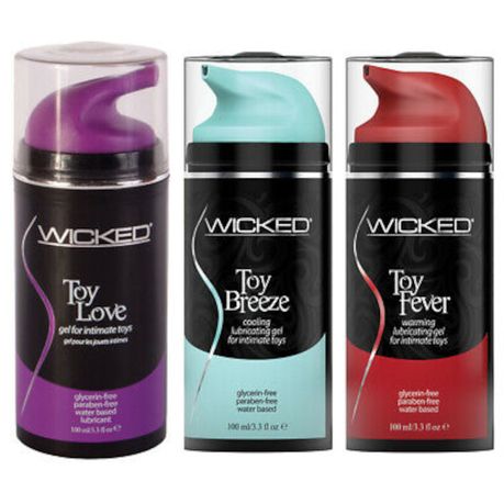 Wicked Sensual Adult Toy Love Breeze and Fever Lube Lubricant Gel