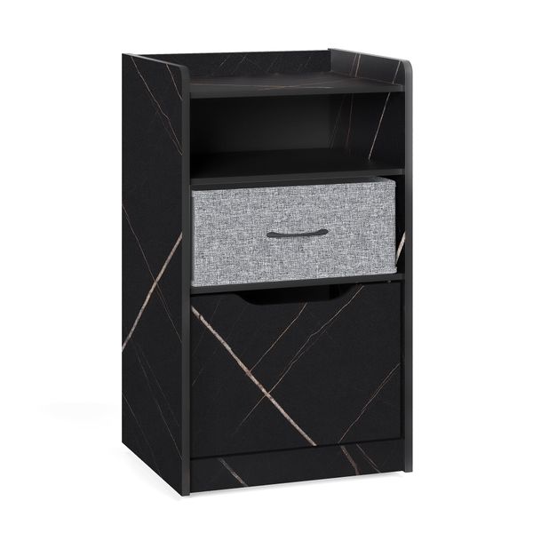 Wooden Dansup Mobile Kitchen Storage Cart - Black