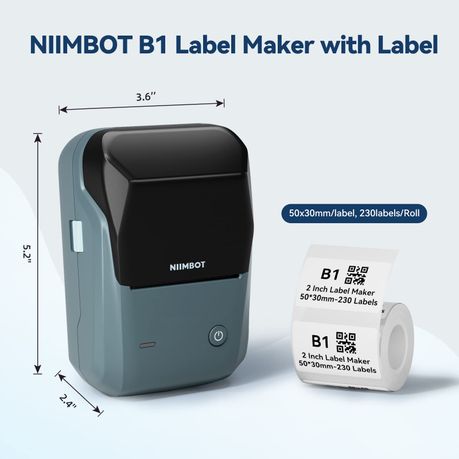 Portable Bluetooth Thermal Label Printer, Thermal Sticker Printer Blue –  NIIMBOT