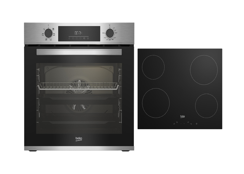 Beko-Hic 64401 Built-In Vitroceramic Hob Plus Bbie12300x Buit-In Oven 60cm