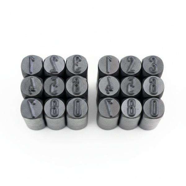 Number 4mm Metal Number Punches Set 0-8 for Stamping Projects - 2 Pack