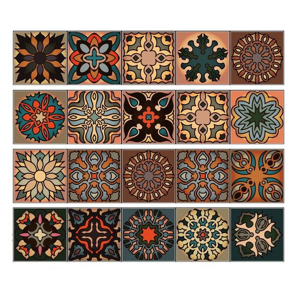 3D Multi Moroccan Self-Adhesive Bathroom Wall Stair Tile Sticker