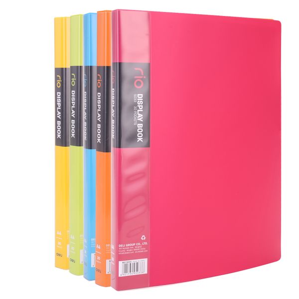 Deli Hardcover Display File A4.30 page 5 Assorted colour