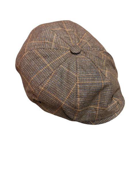 Premium Cotton Newsboy Cap ,Flat Cap With Plaid Design