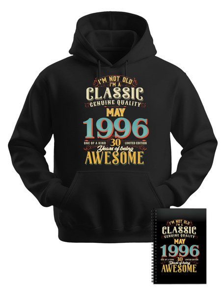 30 Years Old Born May 1996 Birthday Hoodie Gift Idea