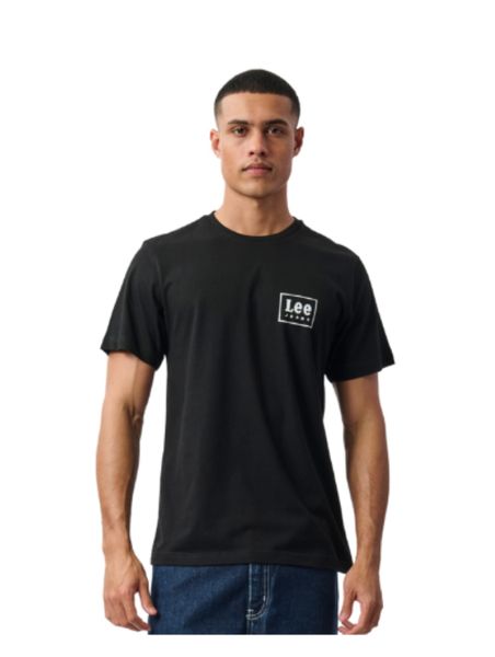 Lee Men's Box Up Short Sleeve in T-shirt in Black
