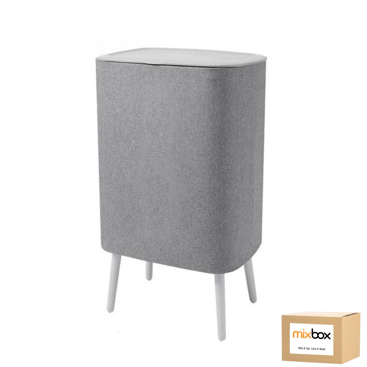 Mix Box Laundry Basket with Lids – 50L,2 Section with Removable Fabric Bag