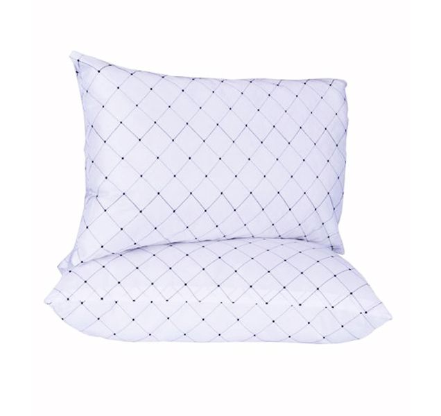 2 Piece Super Soft Non-Shrink Silk Mat Standard Pillows Set - 65cm x 45cm