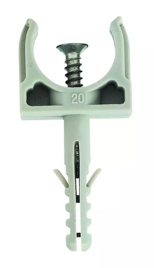 20mm PVC Conduit Clamp & Screw 20 Pack Buy Online in South Africa